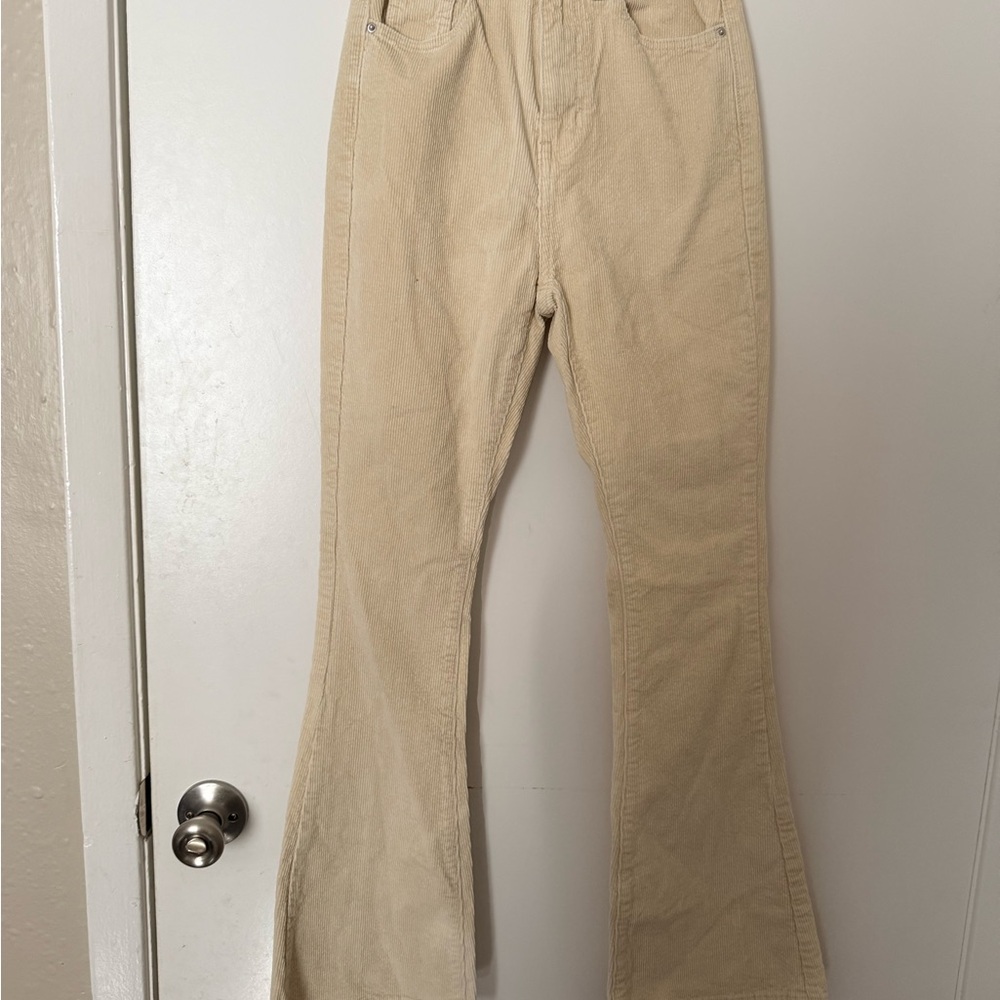 SHEIN Beige Flare Jeans
